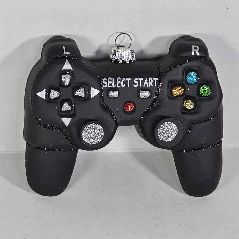 Black Multi-Color Gaming Controller Ornament